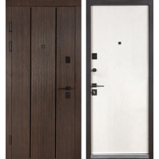 Двері вхідні БУЛАТ Ультра Kale модель 547/251 Дуб дорадо темний/Рустік авіньон блан