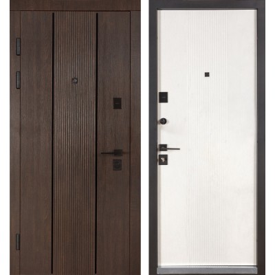 Вхідні двері БУЛАТ Ультра Kale модель 547/251 Дуб дорадо темний/Рустік авіньон блан