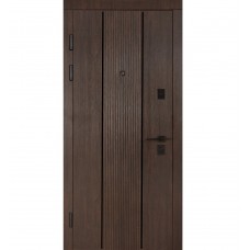 Двері вхідні БУЛАТ Ультра Kale модель 547/251 Дуб дорадо темний/Рустік авіньон блан