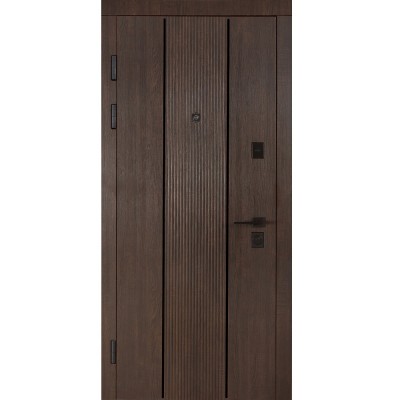 Вхідні двері БУЛАТ Ультра Kale модель 547/251 Дуб дорадо темний/Рустік авіньон блан