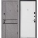 Двері вхідні БУЛАТ Ультра модель 540/249 Зріз каменю/Білий матовий гладкий