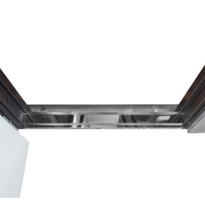 Вхідні двері БУЛАТ Ультра модель 540/249 Зріз каменю/Білий матовий гладкий