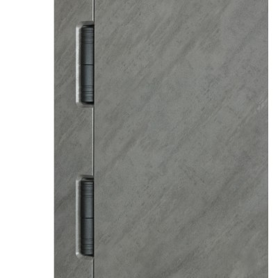 Вхідні двері БУЛАТ Ультра модель 540/249 Зріз каменю/Білий матовий гладкий