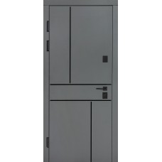 Двері вхідні БУЛАТ Ультра модель 557/607 Тоноване дзеркало попільний металік/Сірий шифер