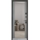 Двері вхідні БУЛАТ Ультра модель 557/607 Тоноване дзеркало попільний металік/Сірий шифер