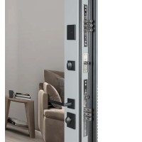 Двері вхідні БУЛАТ Ультра модель 557/607 Тоноване дзеркало попільний металік/Сірий шифер