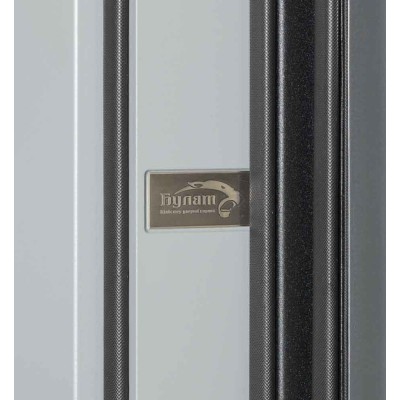 Входные двери БУЛАТ Ультра модель 557/607 Тонированое зеркало пепельный металик/Серый шифер