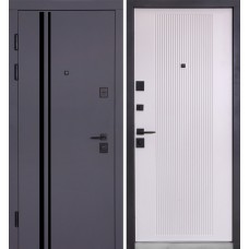 Двері вхідні БУЛАТ Ультра (квадро) Securemme модель 587/276 Мусонне дерево/Олово супермат