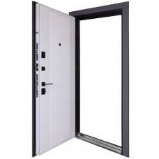 Двері вхідні БУЛАТ Ультра (квадро) Securemme модель 587/276 Мусонне дерево/Олово супермат