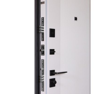 Входные двери БУЛАТ Ультра (квадро) Securemme модель 587/276 Мусонне дерево/Олово супермат