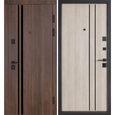 Двері вхідні БУЛАТ Цитадель В-83 (квадро) Kale модель 584/589 Дуб табак/Дуб немо латте