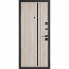 Двері вхідні БУЛАТ Цитадель В-83 (квадро) Kale модель 584/589 Дуб табак/Дуб немо латте