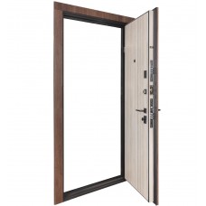 Двері вхідні БУЛАТ Цитадель В-83 (квадро) Kale модель 584/589 Дуб табак/Дуб немо латте