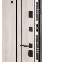 Двери входные БУЛАТ Цитадель В-83 (квадро) Kale модель 584/589 Дуб табак/Дуб немо латте