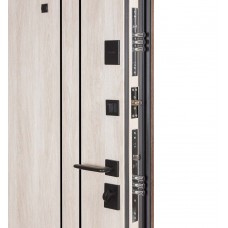 Двері вхідні БУЛАТ Цитадель В-83 (квадро) Kale модель 584/589 Дуб табак/Дуб немо латте