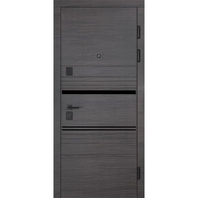 Входные двери БУЛАТ Цитадель В-83 (квадро) Kale модель 593/248 Венге горизонт серый/Белая шагрень