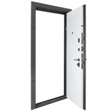 Двері вхідні БУЛАТ Цитадель В-83 (квадро) Kale модель 593/248 Венге горизонт сірий/Біла шагрень