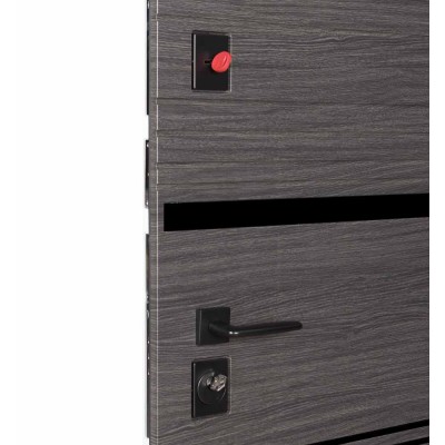 Входные двери БУЛАТ Цитадель В-83 (квадро) Kale модель 593/248 Венге горизонт серый/Белая шагрень