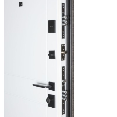 Входные двери БУЛАТ Цитадель В-83 (квадро) Kale модель 593/248 Венге горизонт серый/Белая шагрень