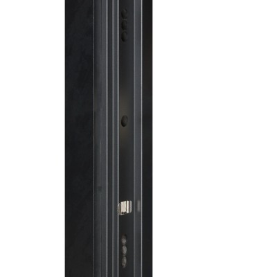 Входные двери БУЛАТ Цитадель В-83 (квадро) Kale модель 594/605 дзеркало Оксид черный весь декор/Белая шагрень