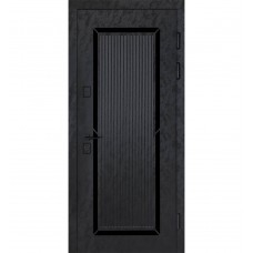 Двері вхідні БУЛАТ Цитадель В-83 (квадро) Kale модель 594/605 Дзеркало оксид чорний весь декор/Біла шагрень