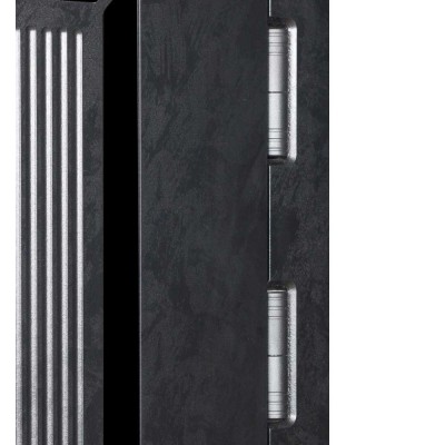 Входные двери БУЛАТ Цитадель В-83 (квадро) Kale модель 594/605 дзеркало Оксид черный весь декор/Белая шагрень