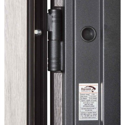 Входные двери БУЛАТ Revolut В-85 (квадро) Kale модель 544 Дуб немо карбон/Дуб немо серебрянный