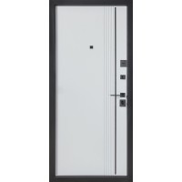 Двери входные БУЛАТ Revolut В-85 (квадро) Kale модель 591 Антрацит/Белая шагрень