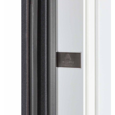 Входные двери БУЛАТ Revolut В-85 (квадро) Kale модель 591 Антрацит/Белая шагрень