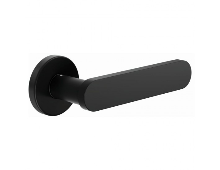 Фото Дверная ручка Short (SH12-ONO) черный, на круглой розетке VIS 1