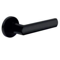 Дверна ручка Luce (LC12-ZNE) чорна, на круглій розетці VIS