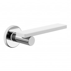 Дверная ручка Minima (MN12-ZCBI) хром/белый, на круглой розетке VIS