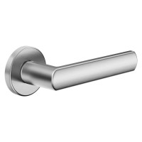 Дверна ручка Luce (LС12-ZCS) матовий хром, на круглій розетці VIS