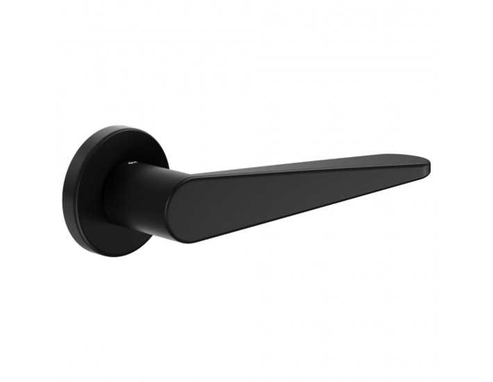 Фото Дверная ручка IKI (IK12-ZNE) черная, на круглой розетке VIS 1