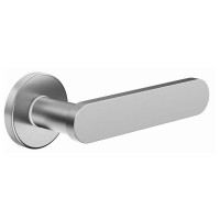 Дверная ручка Short (SH12-PCS) матовый хром, на круглой розетке VIS