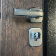 Двери входные БЦ Хотин Медь антик/Спил коньячный