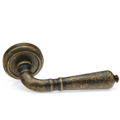 Дверная ручка на круглой розетке Frosio Bortolo коллекция Fadex (Фадекс) Antik 130V B09-античная бронза