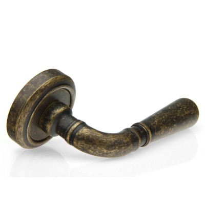 Дверная ручка на круглой розетке Frosio Bortolo коллекция Fadex (Фадекс) Antik 130V B09-античная бронза