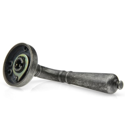 Ручка дверная на круглой розетке Frosio Bortolo коллекция Fadex (Фадекс) Antik 130V N10-антическое железо