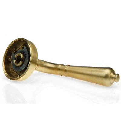 Дверная ручка на круглой розетке Frosio Bortolo коллекция Fadex (Фадекс) Antik 130V S01-латунь матовая