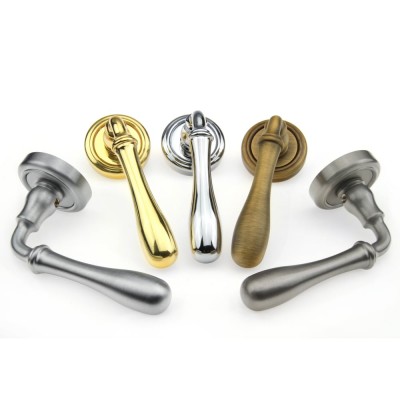 Ручка дверная на круглой розетке Frosio Bortolo коллекция Fadex (Фадекс) Beta 294V B02-бронза матовая