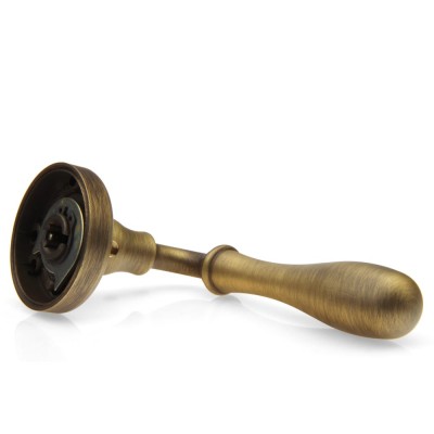 Ручка дверная на круглой розетке Frosio Bortolo коллекция Fadex (Фадекс) Beta 294V B02-бронза матовая