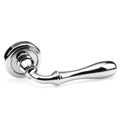 Ручка дверная на круглой розетке Frosio Bortolo коллекция Fadex (Фадекс) Beta 294V C01-хром полированный