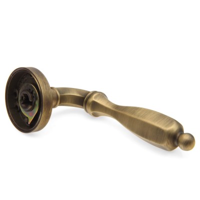 Дверная ручка на круглой розетке Frosio Bortolo коллекция Fadex (Фадекс) Camilla 228V B02-бронза матовая