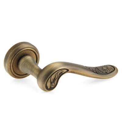 Ручка дверна на круглій розетці Frosio Bortolo колекція Fadex (Фадекс) Daisy 202V B02 - бронза матова