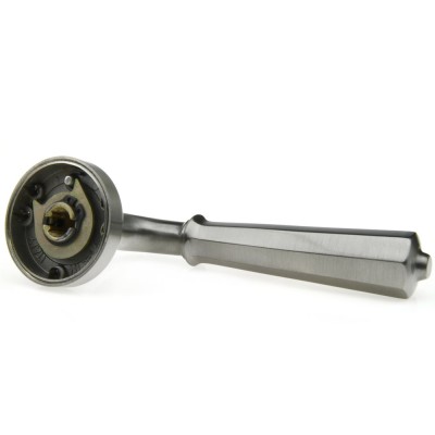 Ручка дверна на круглій розетці Frosio Bortolo колекція Fadex (Фадекс) Denver 424V N02 - нікель матовий