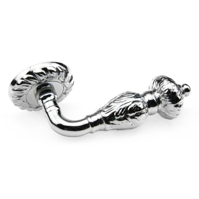 Ручка дверна на круглій розетці Frosio Bortolo колекція Fadex (Фадекс) Gemini 230C C01 - хром полірований