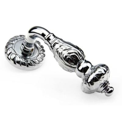 Ручка дверна на круглій розетці Frosio Bortolo колекція Fadex (Фадекс) Gemini 230C C01 - хром полірований