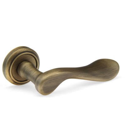 Ручка дверна на круглій розетці Frosio Bortolo колекція Fadex (Фадекс) Mira 119V B02 - бронза матова