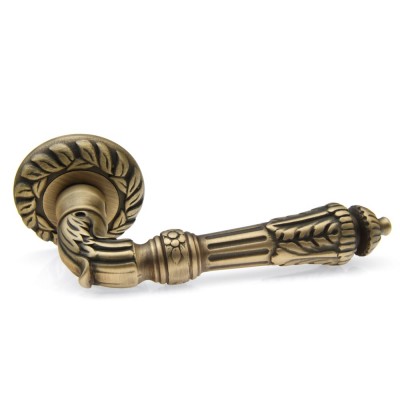 Ручка дверна на круглій розетці Frosio Bortolo колекція Fadex (Фадекс) Samantha 116C B02 - бронза матова